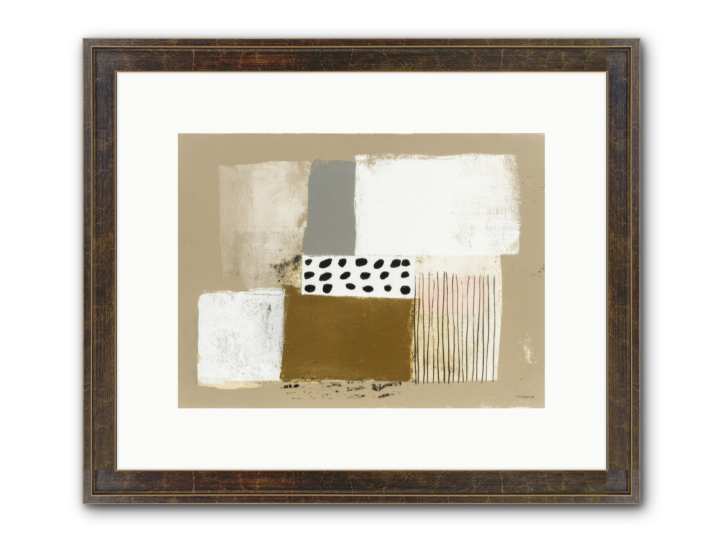 Birch Wisp Framed Print - Slimwoods Black/Gold 12x9