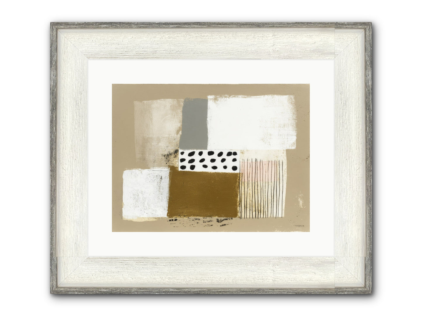 Birch Wisp Framed Print - Driftwood White 16x12