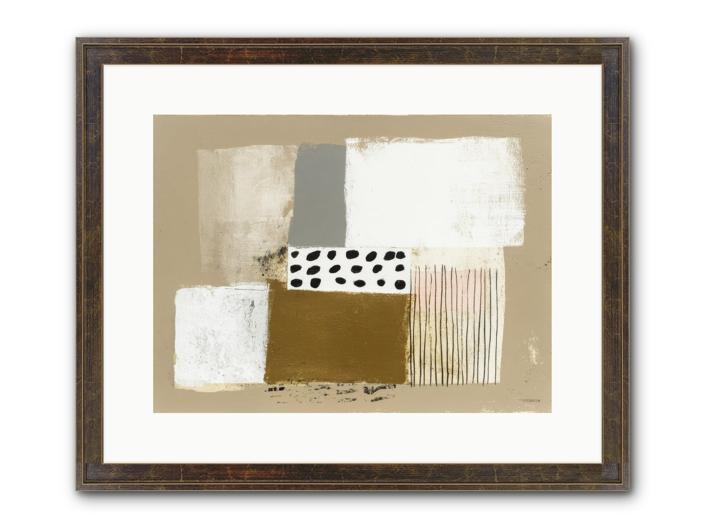 Birch Wisp Framed Print - Slimwoods Black/Gold 16x12