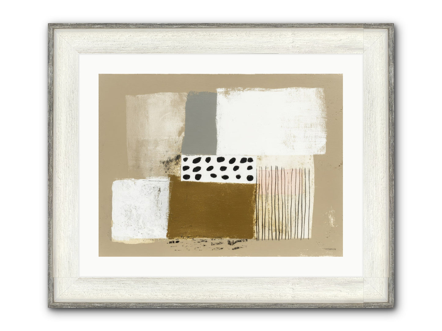 Birch Wisp Framed Print - Driftwood White 24x18