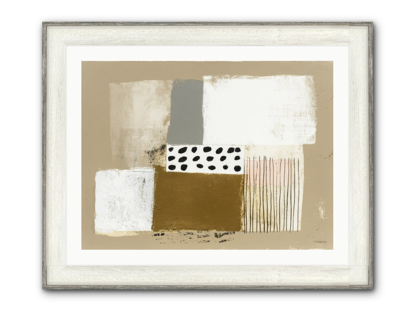 Birch Wisp Framed Print - Driftwood White 32x24