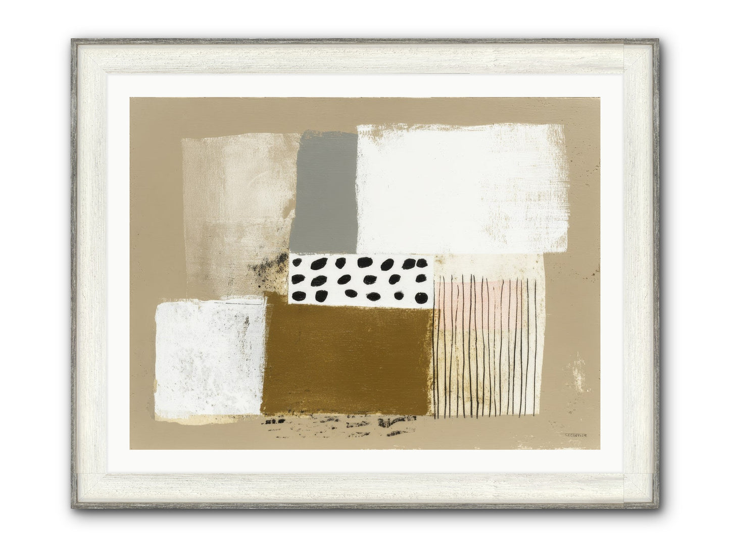 Birch Wisp Framed Print - Driftwood White 40x30