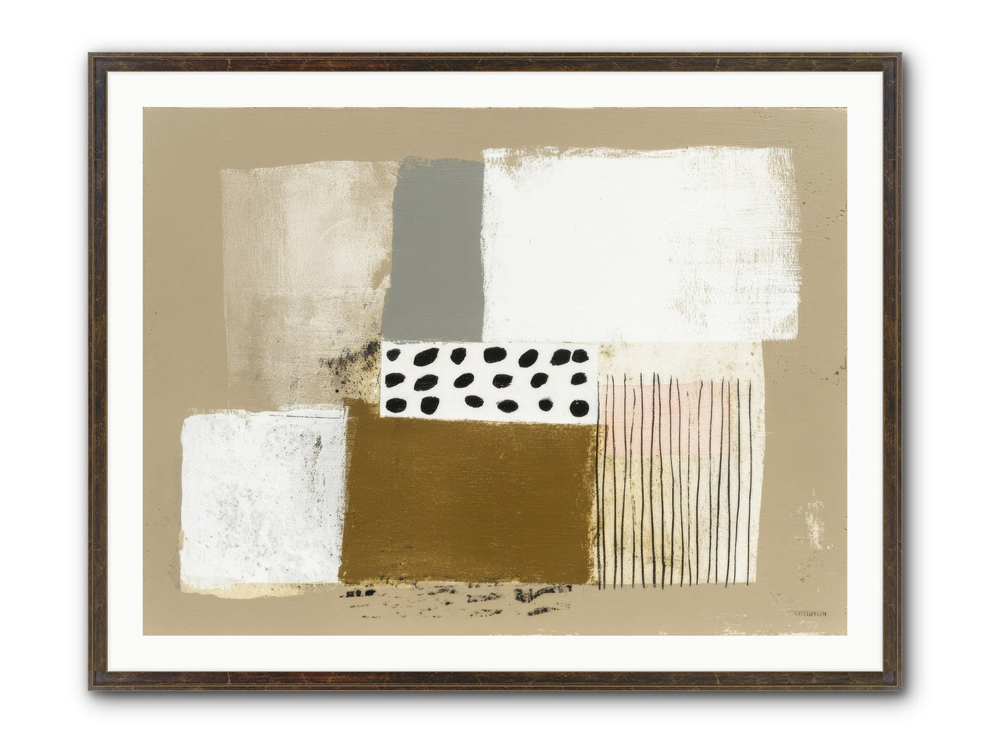 Birch Wisp Framed Print - Slimwoods Black/Gold 40x30