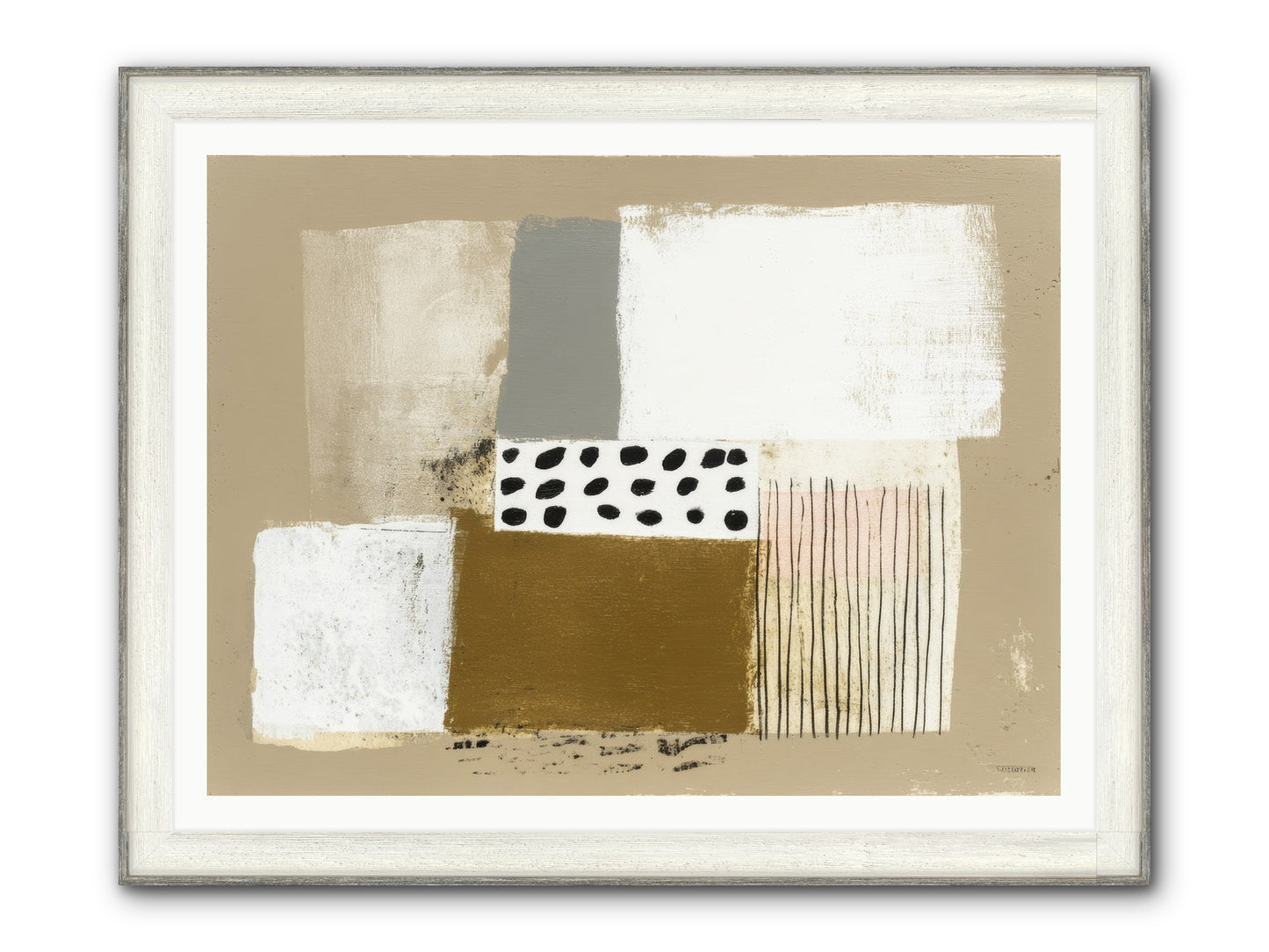 Birch Wisp Framed Print - Driftwood White 48x36