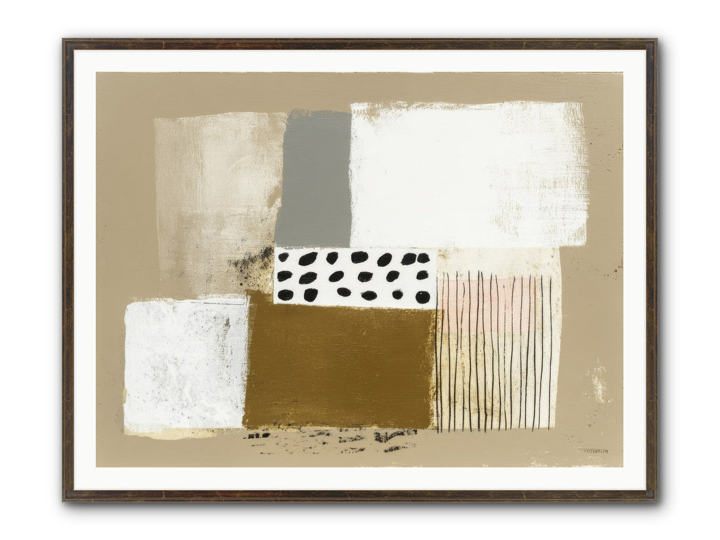 Birch Wisp Framed Print - Slimwoods Black/Gold 48x36