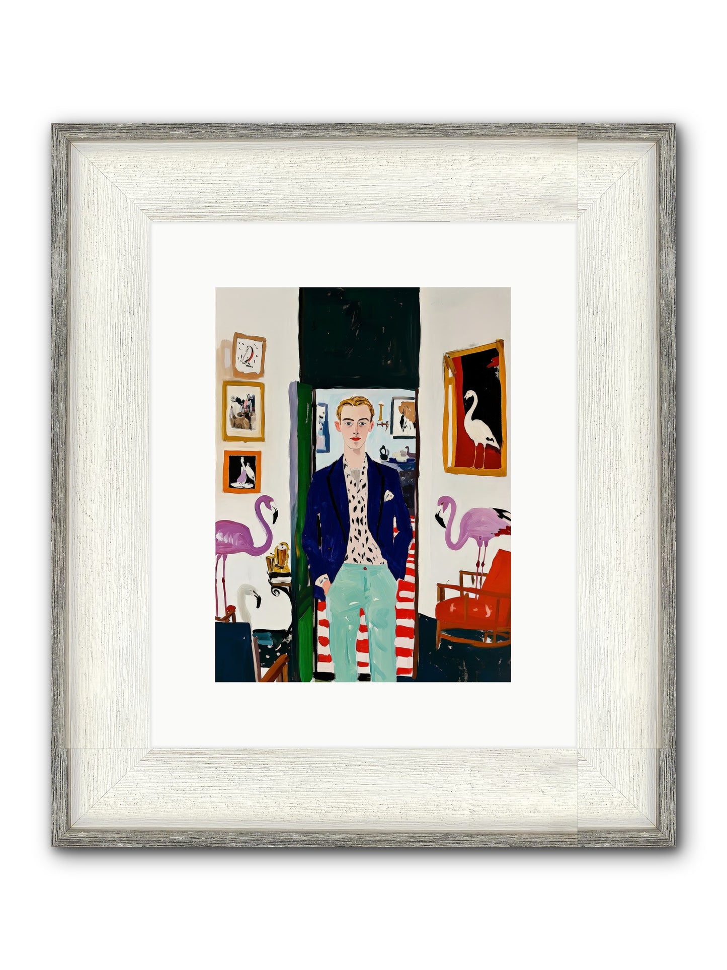 Birdsong Alley Framed Print - Driftwood White 9x12