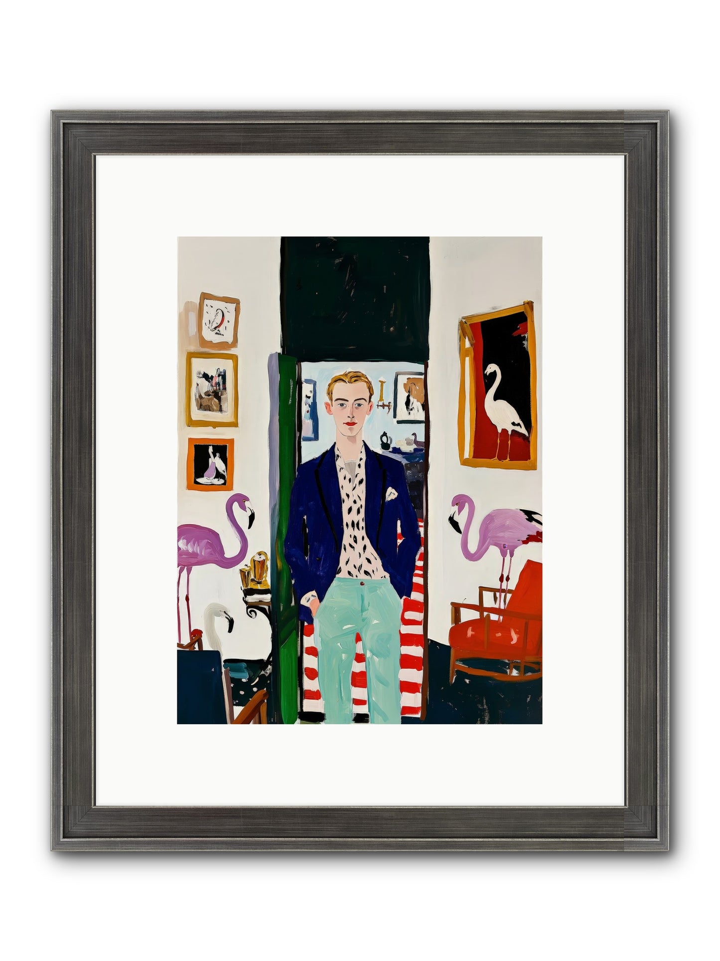 Birdsong Alley Framed Print - Slimwoods Black/Silver 9x12