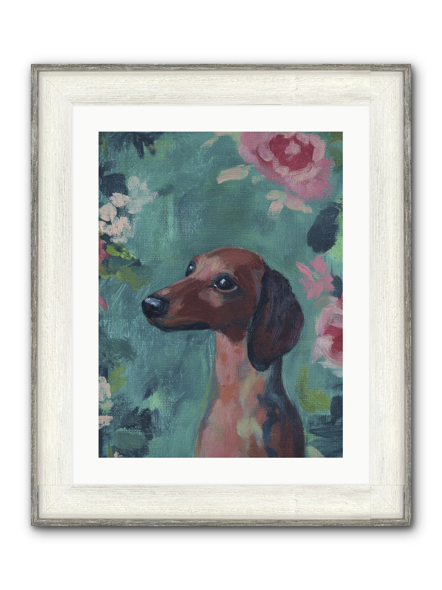Biscotti Framed Print - Driftwood White 18x24