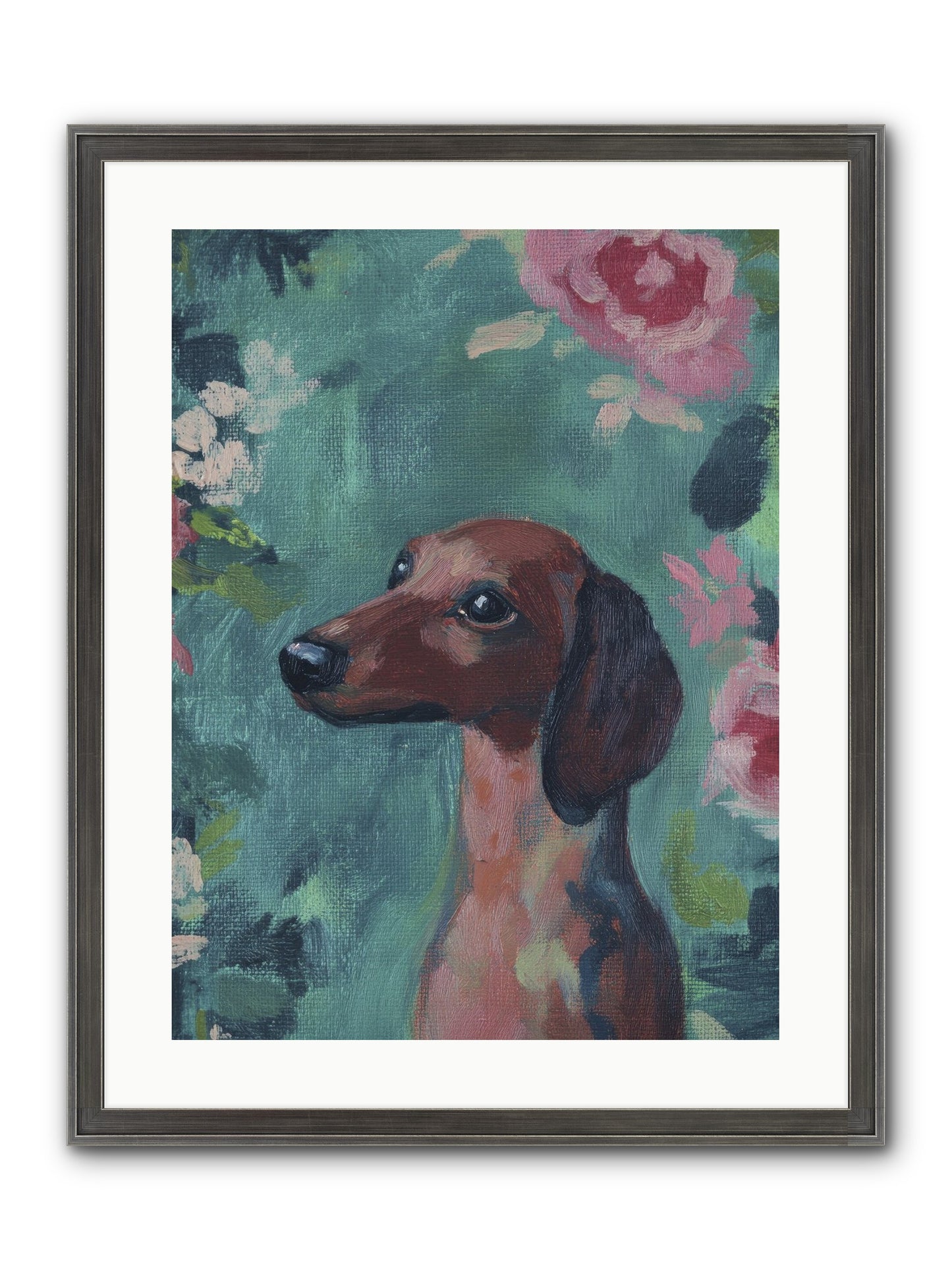 Biscotti Framed Print - Slimwoods Black/Silver 18x24