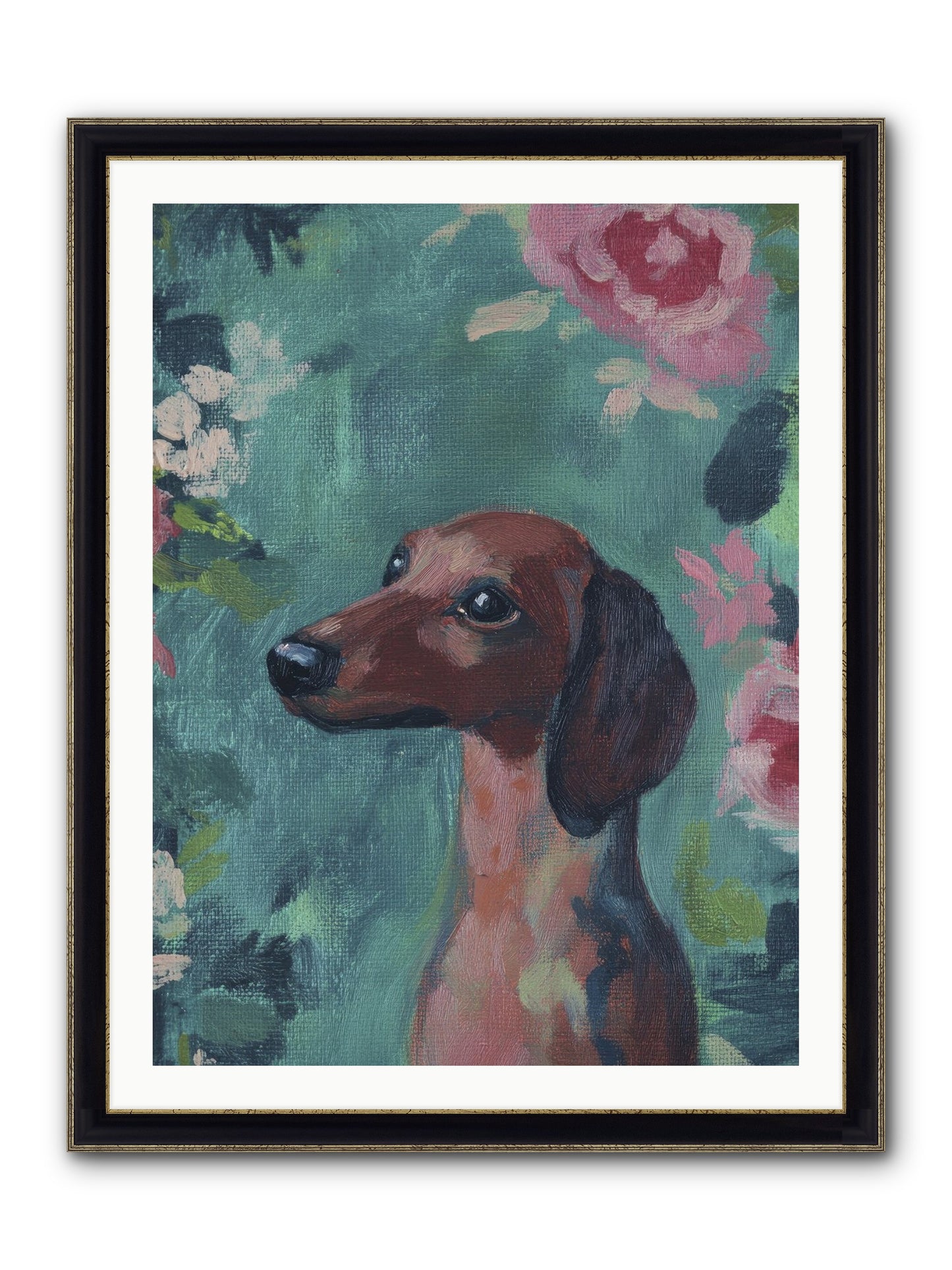 Biscotti Framed Print - Black & Gold 30x40