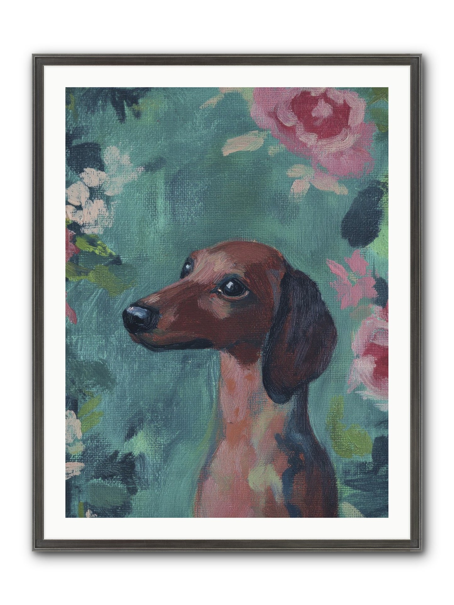 Biscotti Framed Print - Slimwoods Black/Silver 30x40