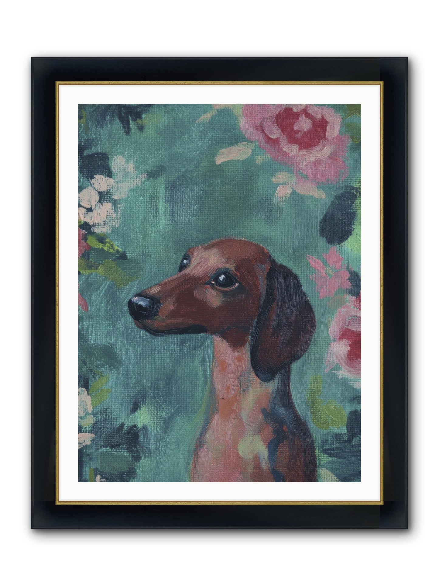 Biscotti Framed Print - Wide Black w/Gold 30x40