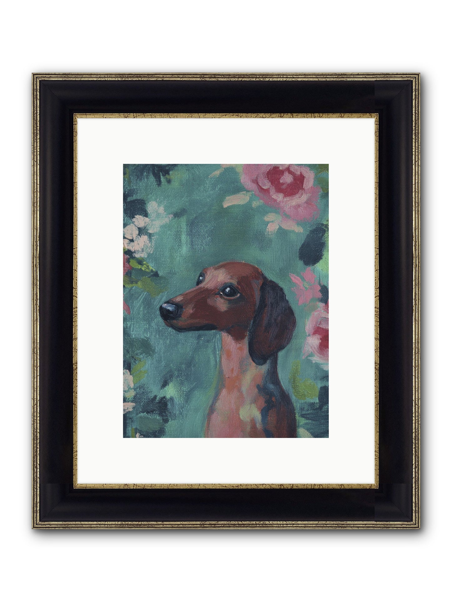 Biscotti Framed Print - Black & Gold 9x12