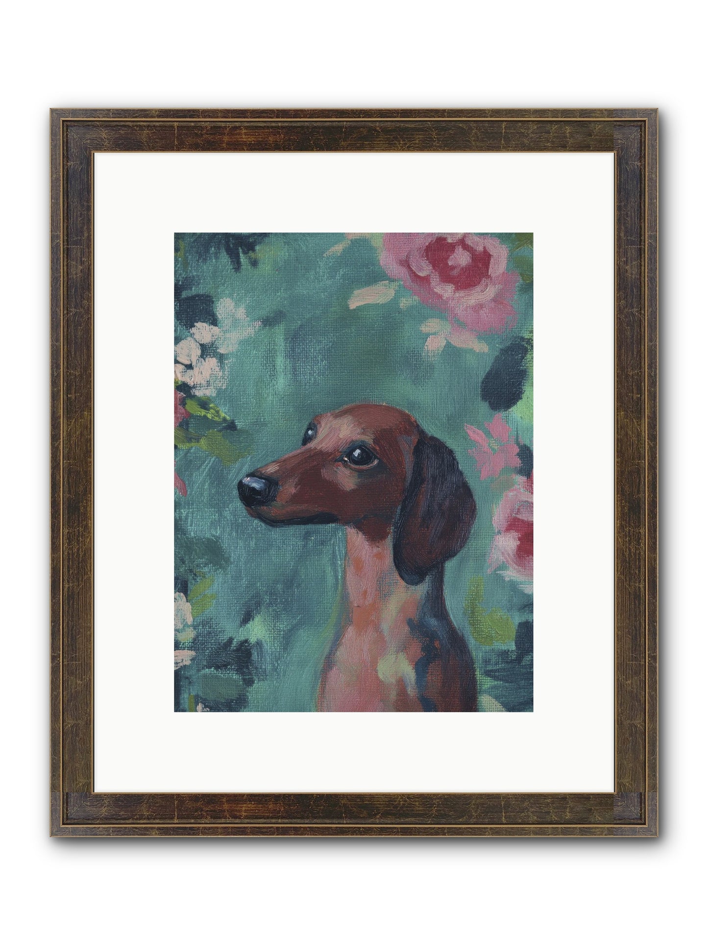 Biscotti Framed Print - Slimwoods Black/Gold 9x12