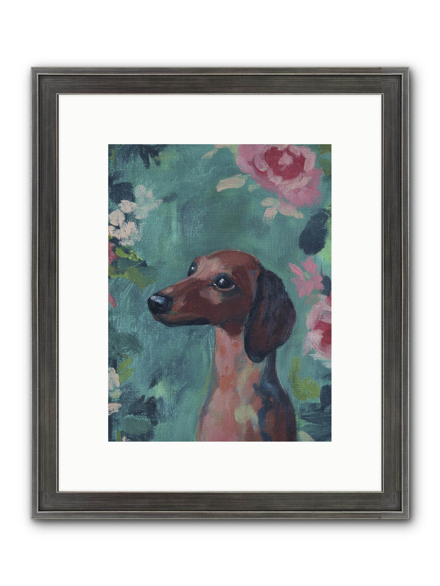 Biscotti Framed Print - Slimwoods Black/Silver 9x12