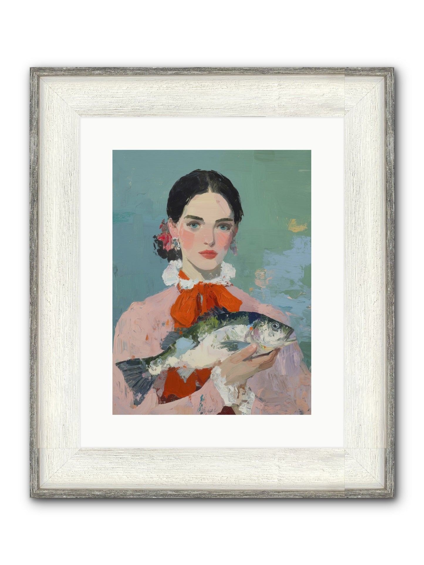 Bistro Goddess Framed Print - Driftwood White 12x16