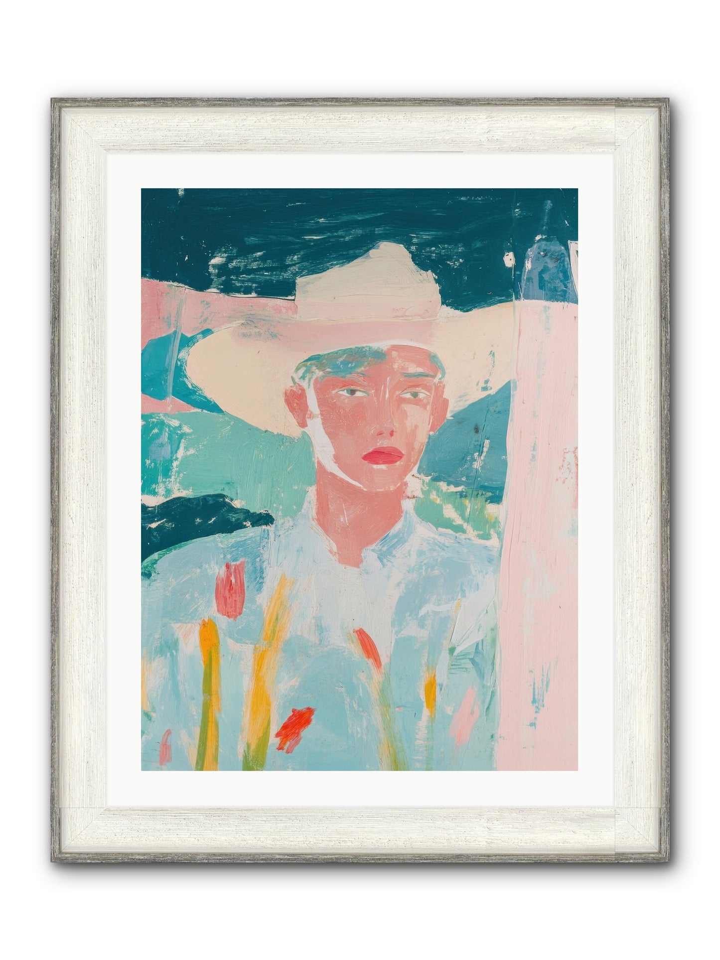 Bitterroot Valley Framed Print - Driftwood White 24x32