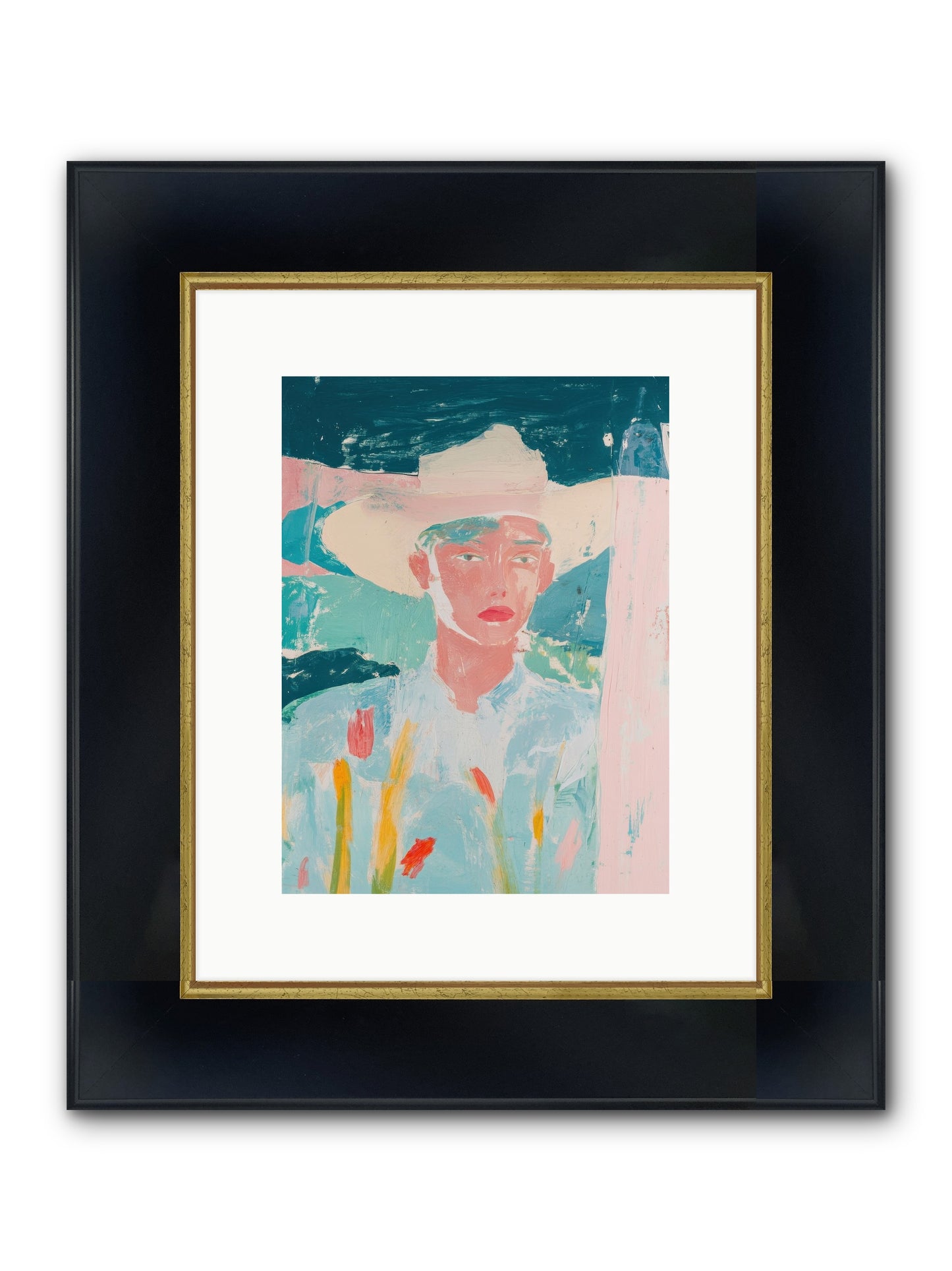 Bitterroot Valley Framed Print - Wide Black w/Gold 9x12