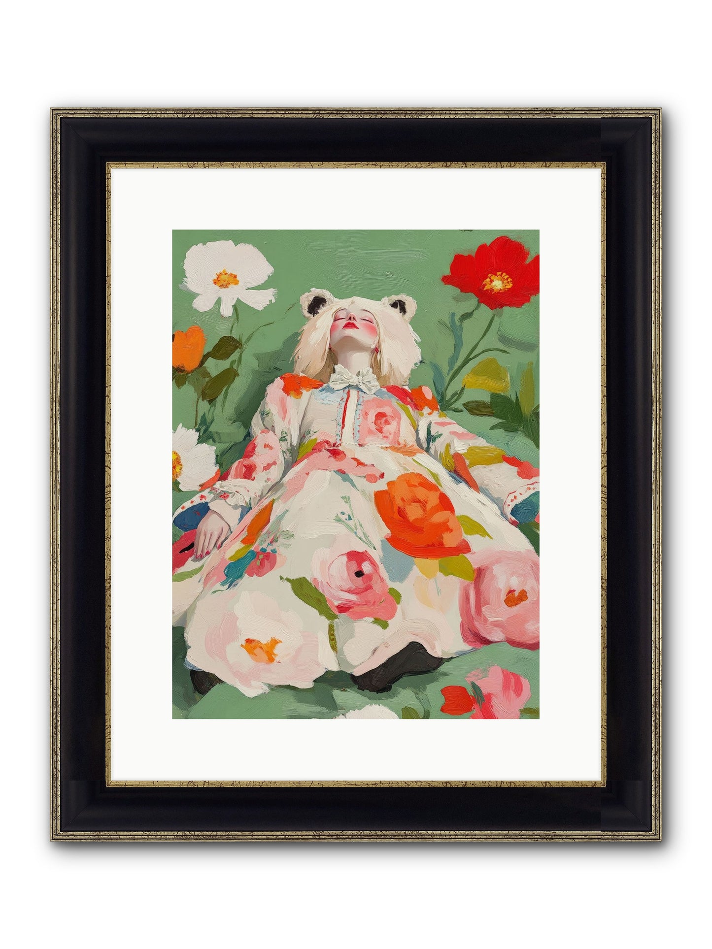 Black Forest Tales Framed Print - Black & Gold 12x16