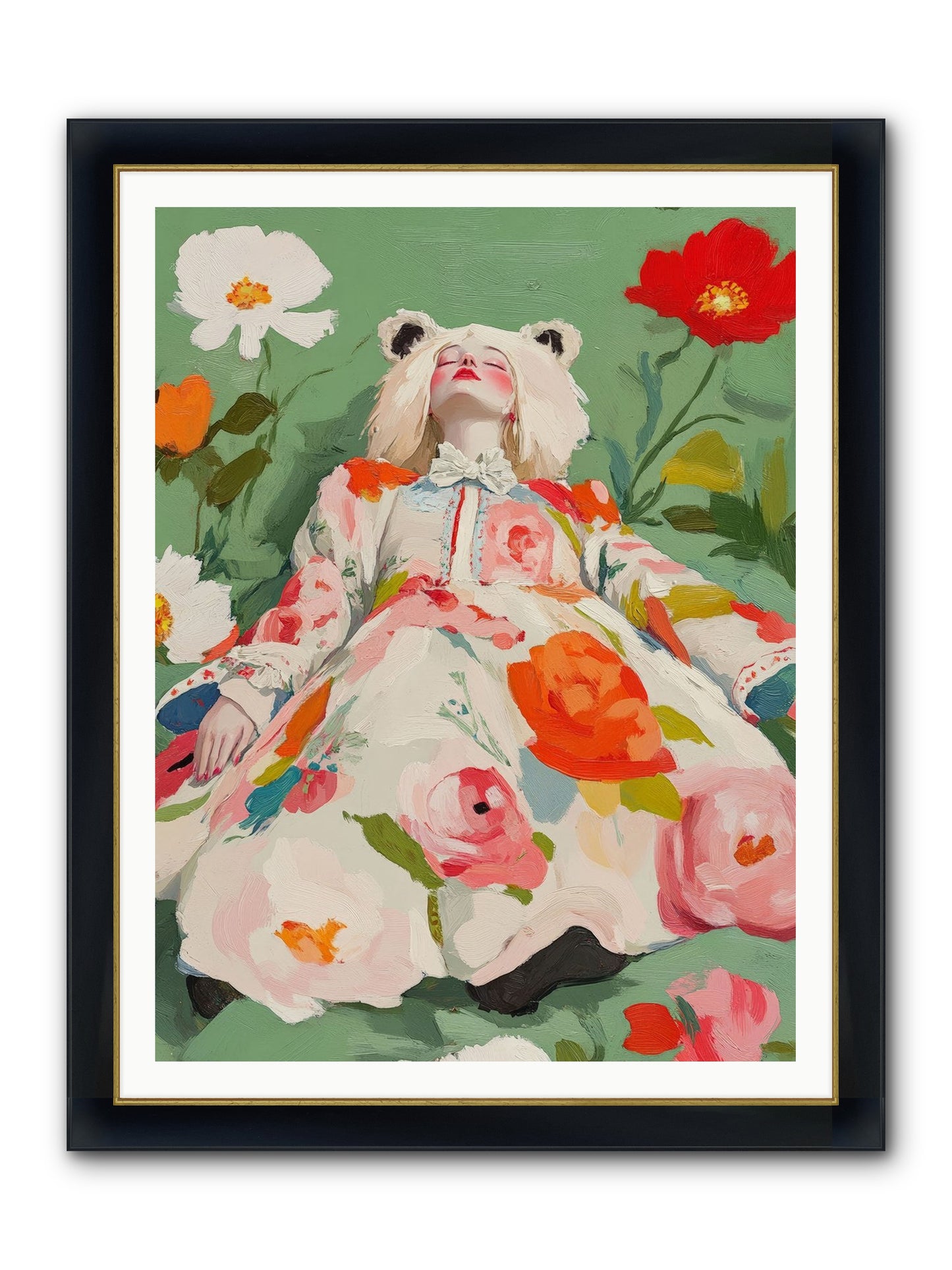 Black Forest Tales Framed Print - Wide Black w/Gold 36x48