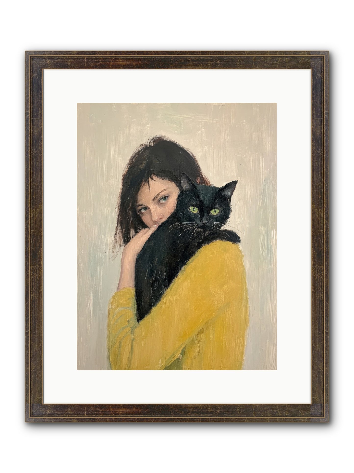 Blackbird Framed Print - Slimwoods Black/Gold 12x16