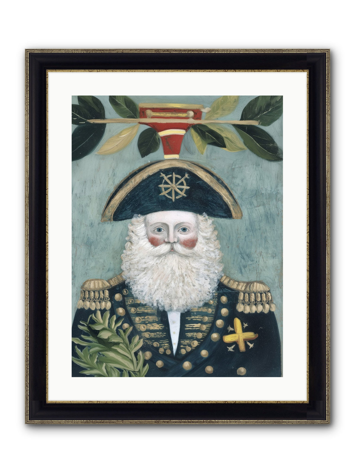 Blackwater Bill Framed Print - Black & Gold 18x24