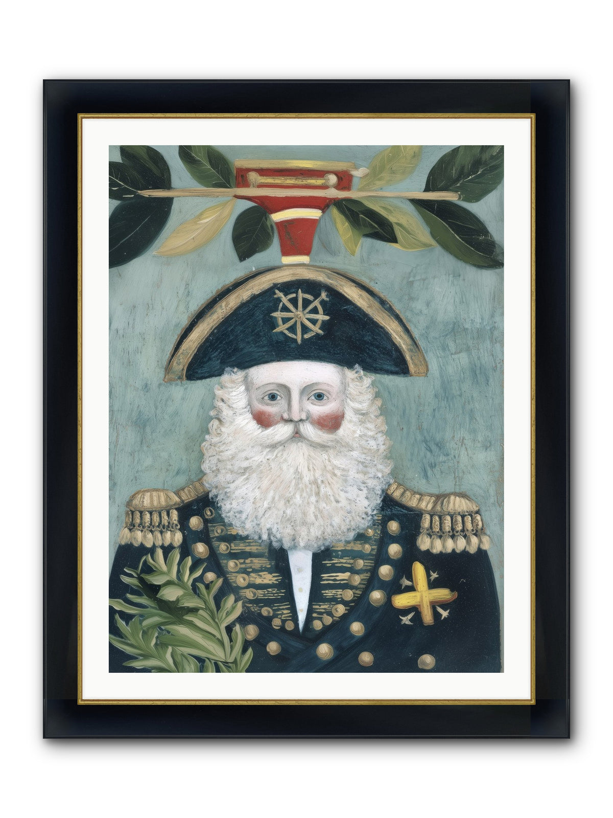 Blackwater Bill Framed Print - Wide Black w/Gold 30x40