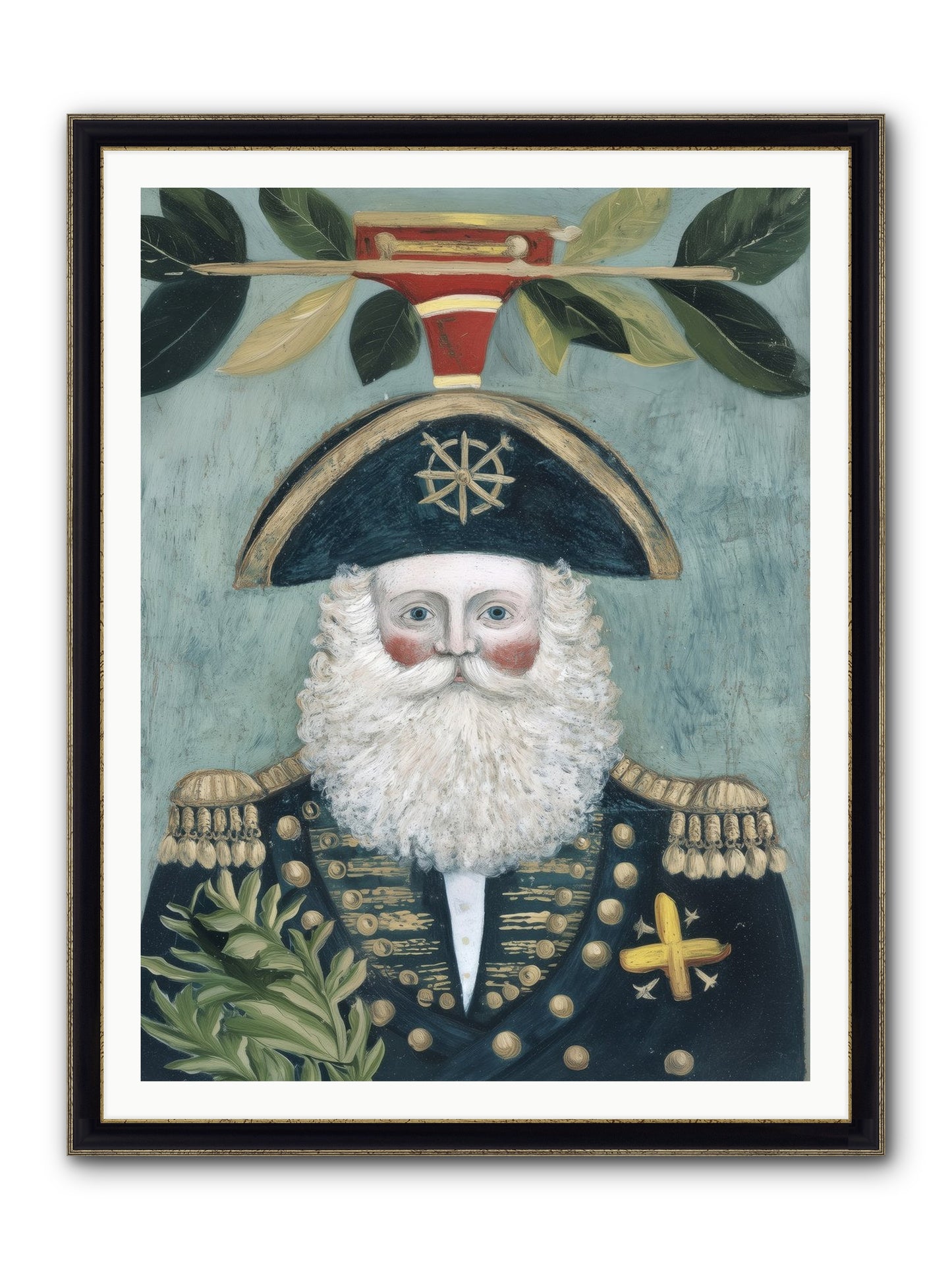 Blackwater Bill Framed Print - Black & Gold 36x48