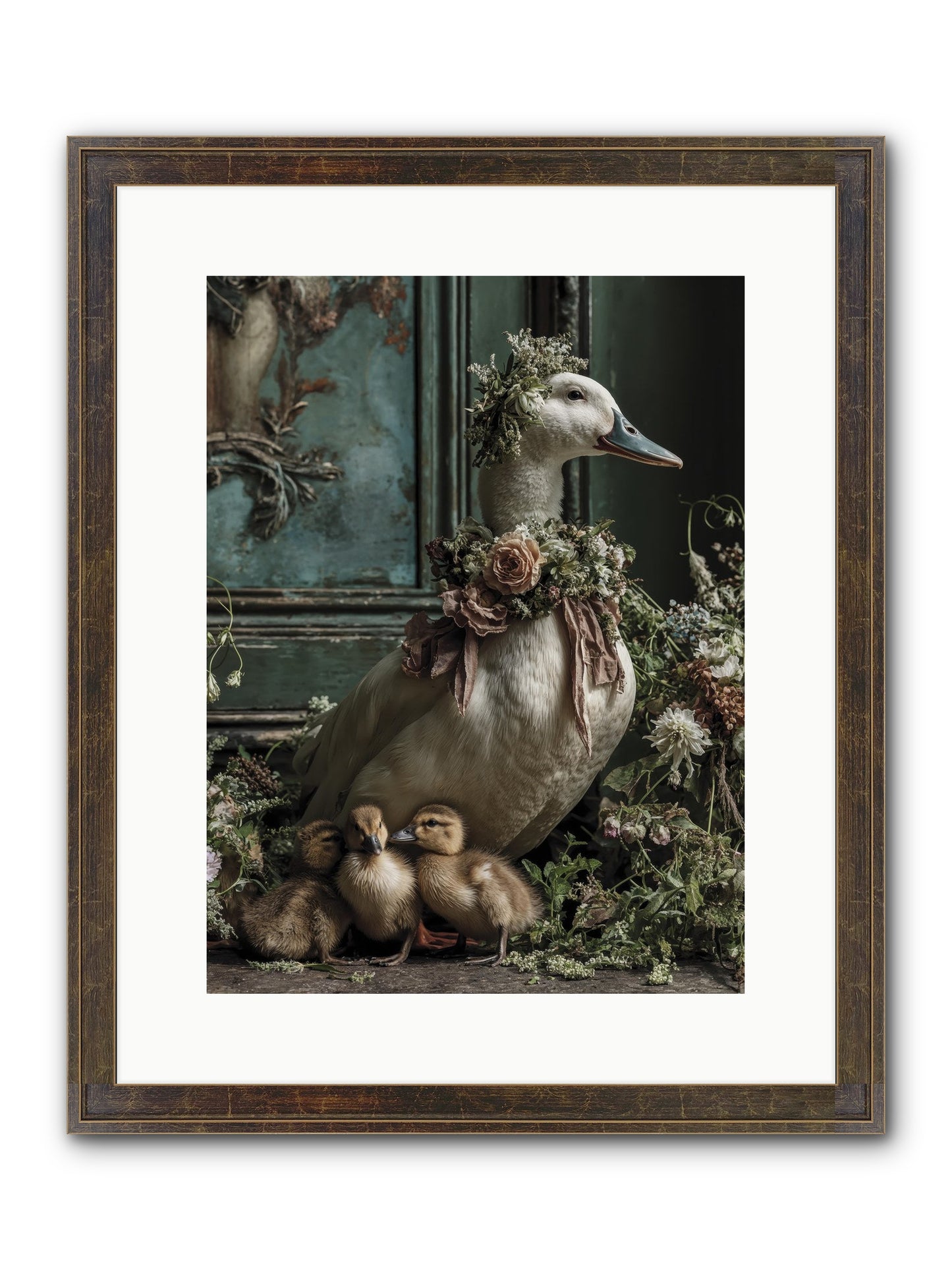 Blanche Framed Print - Slimwoods Black/Gold 12x16