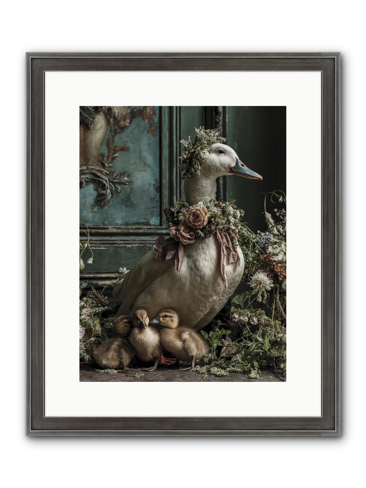 Blanche Framed Print - Slimwoods Black/Silver 12x16