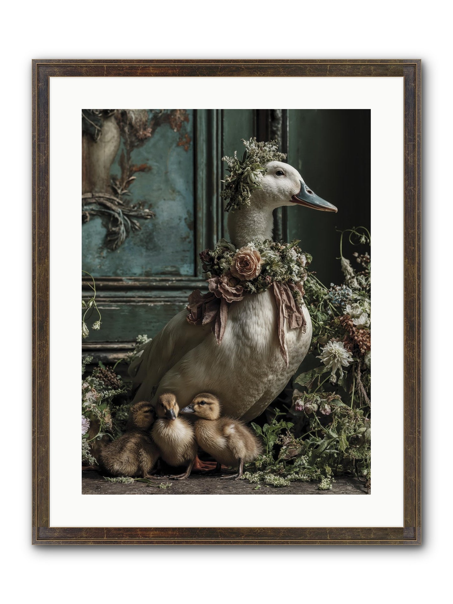 Blanche Framed Print - Slimwoods Black/Gold 18x24