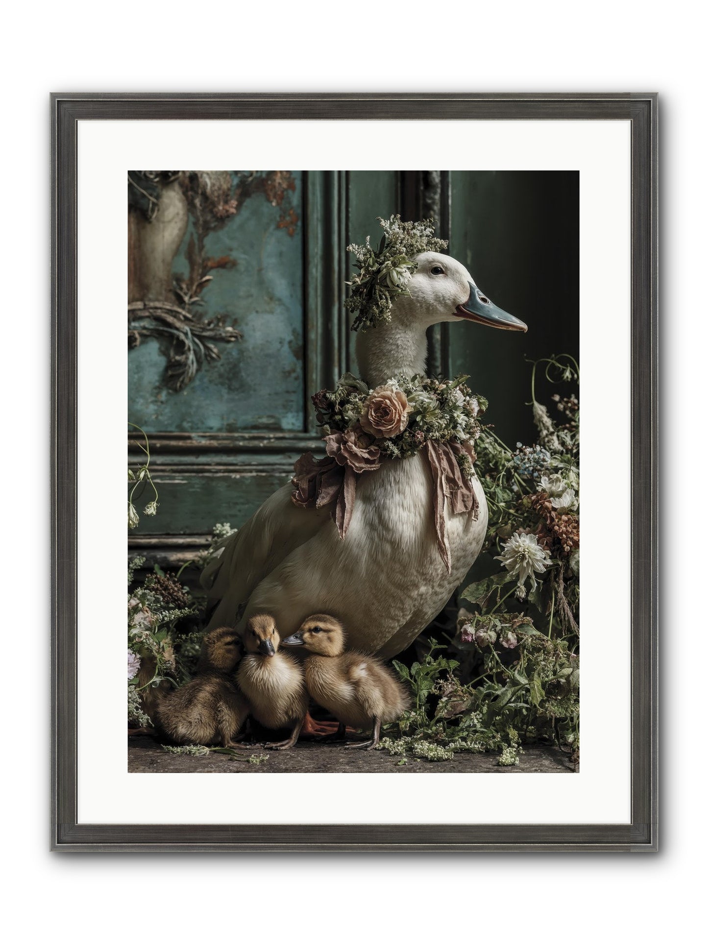 Blanche Framed Print - Slimwoods Black/Silver 18x24