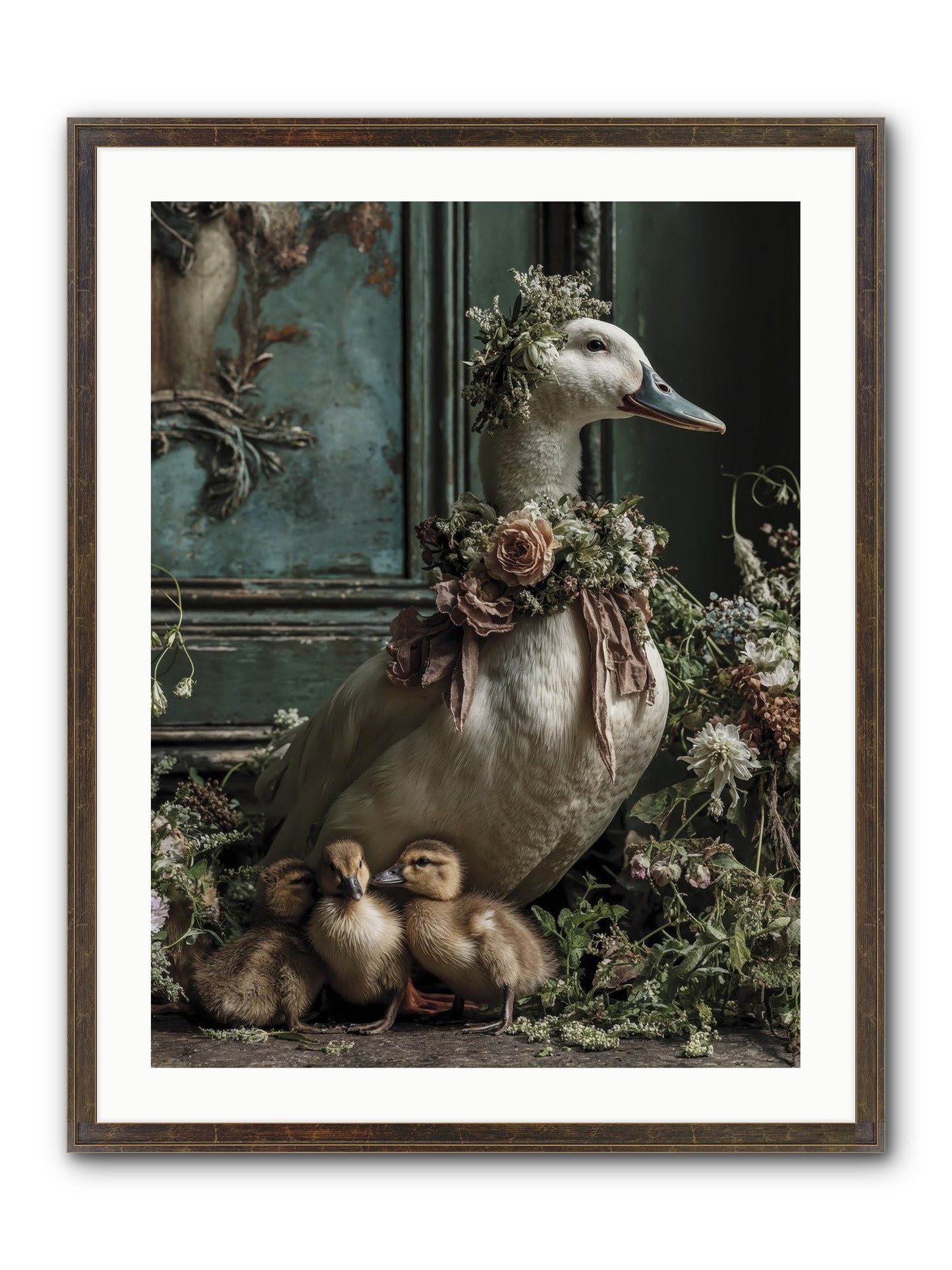 Blanche Framed Print - Slimwoods Black/Gold 24x32