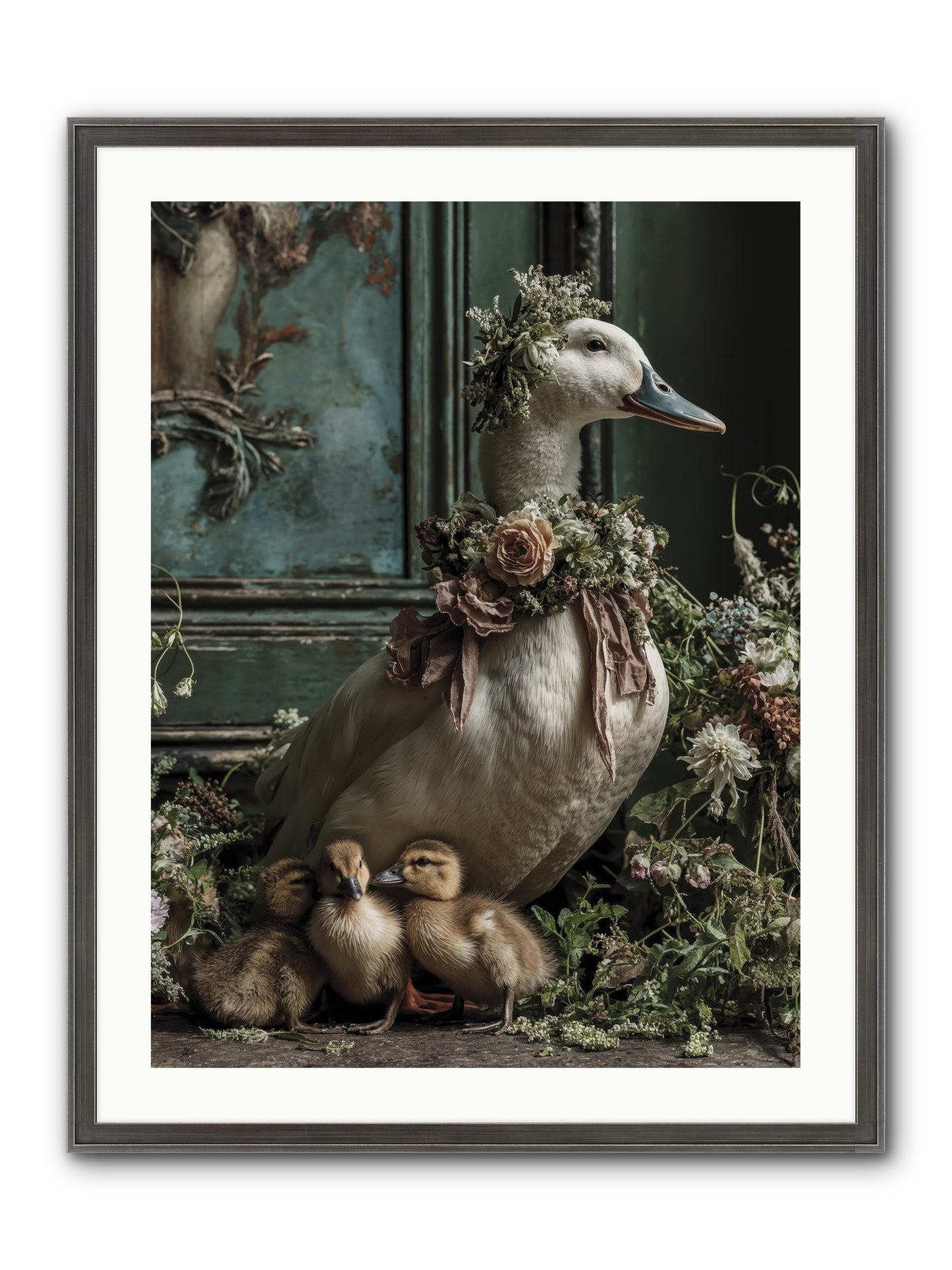 Blanche Framed Print - Slimwoods Black/Silver 24x32