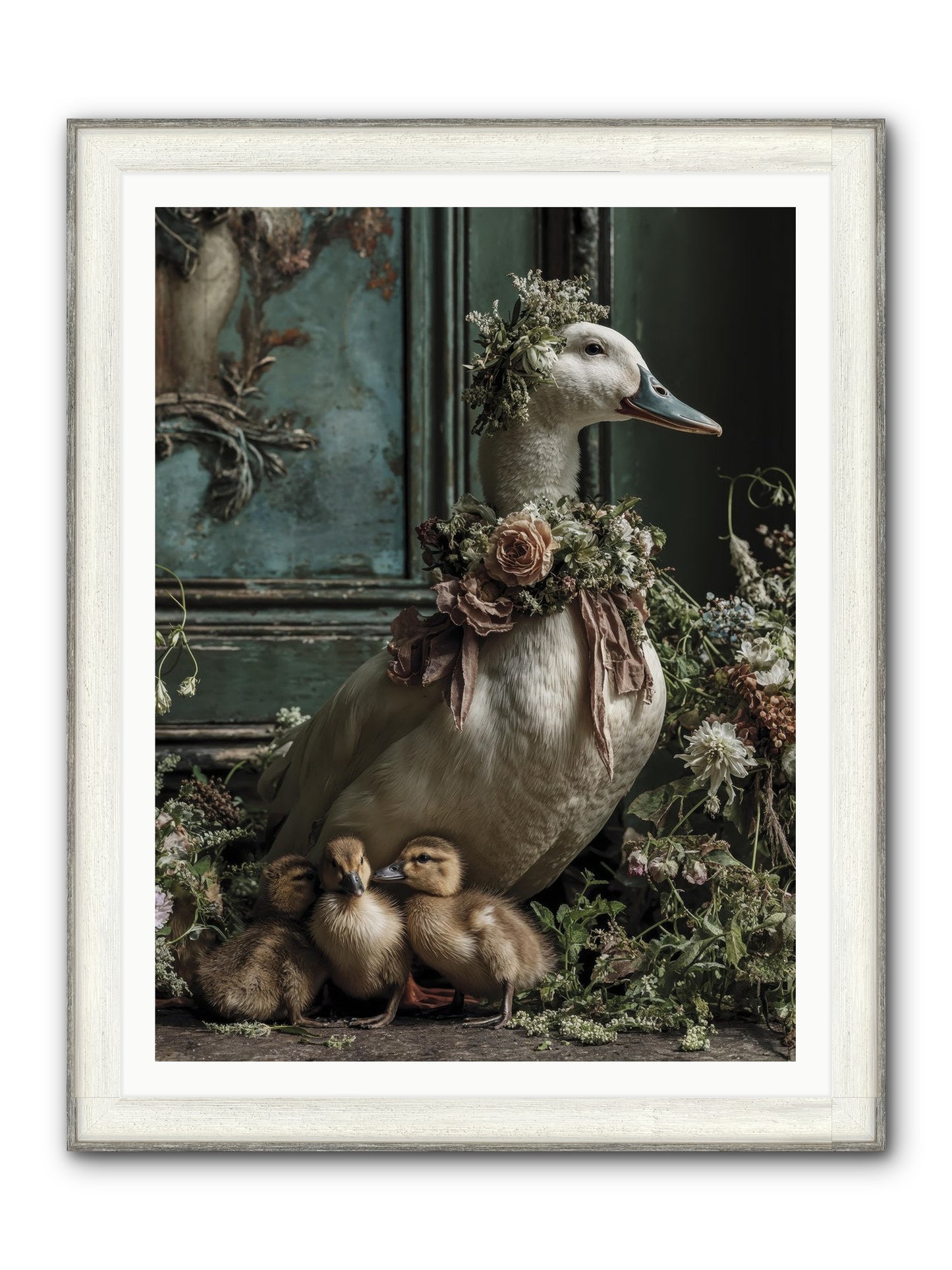 Blanche Framed Print - Driftwood White 36x48