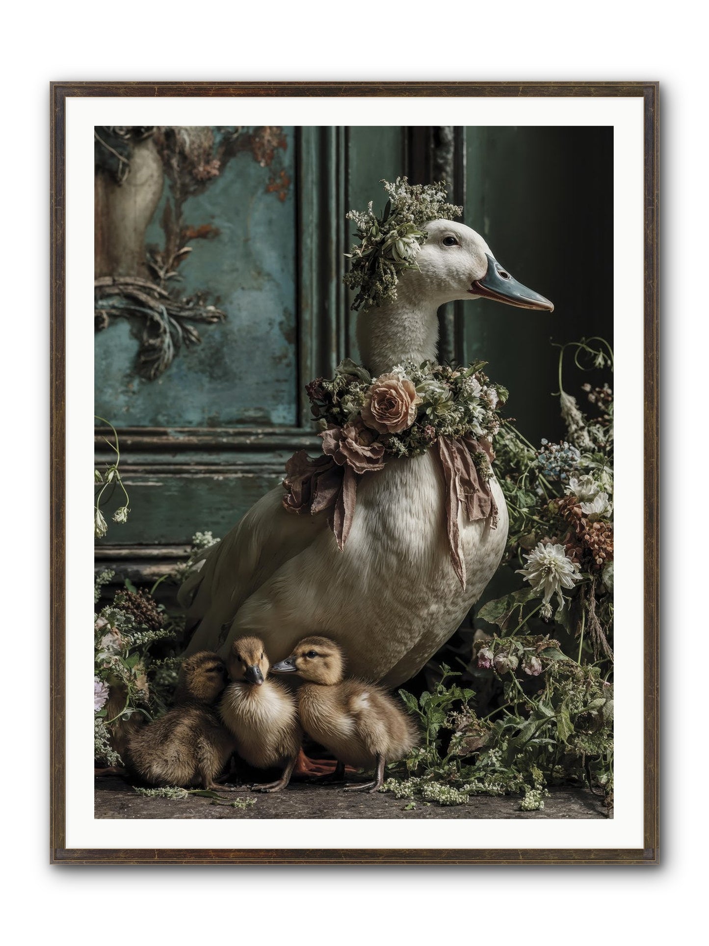 Blanche Framed Print - Slimwoods Black/Gold 36x48