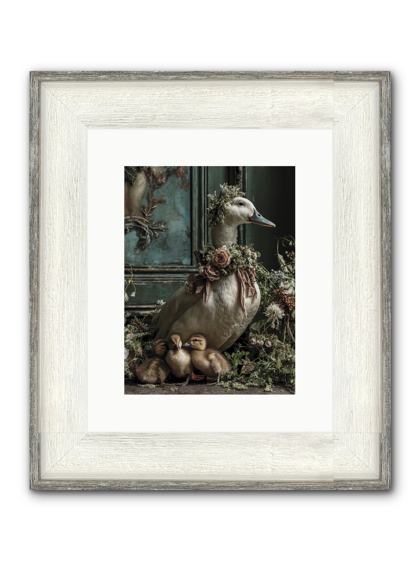 Blanche Framed Print - Driftwood White 9x12