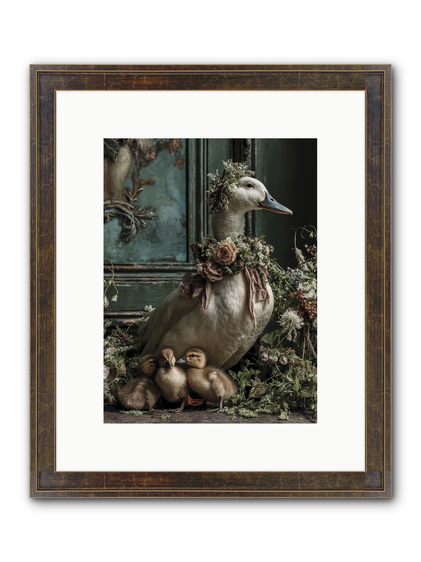 Blanche Framed Print - Slimwoods Black/Gold 9x12