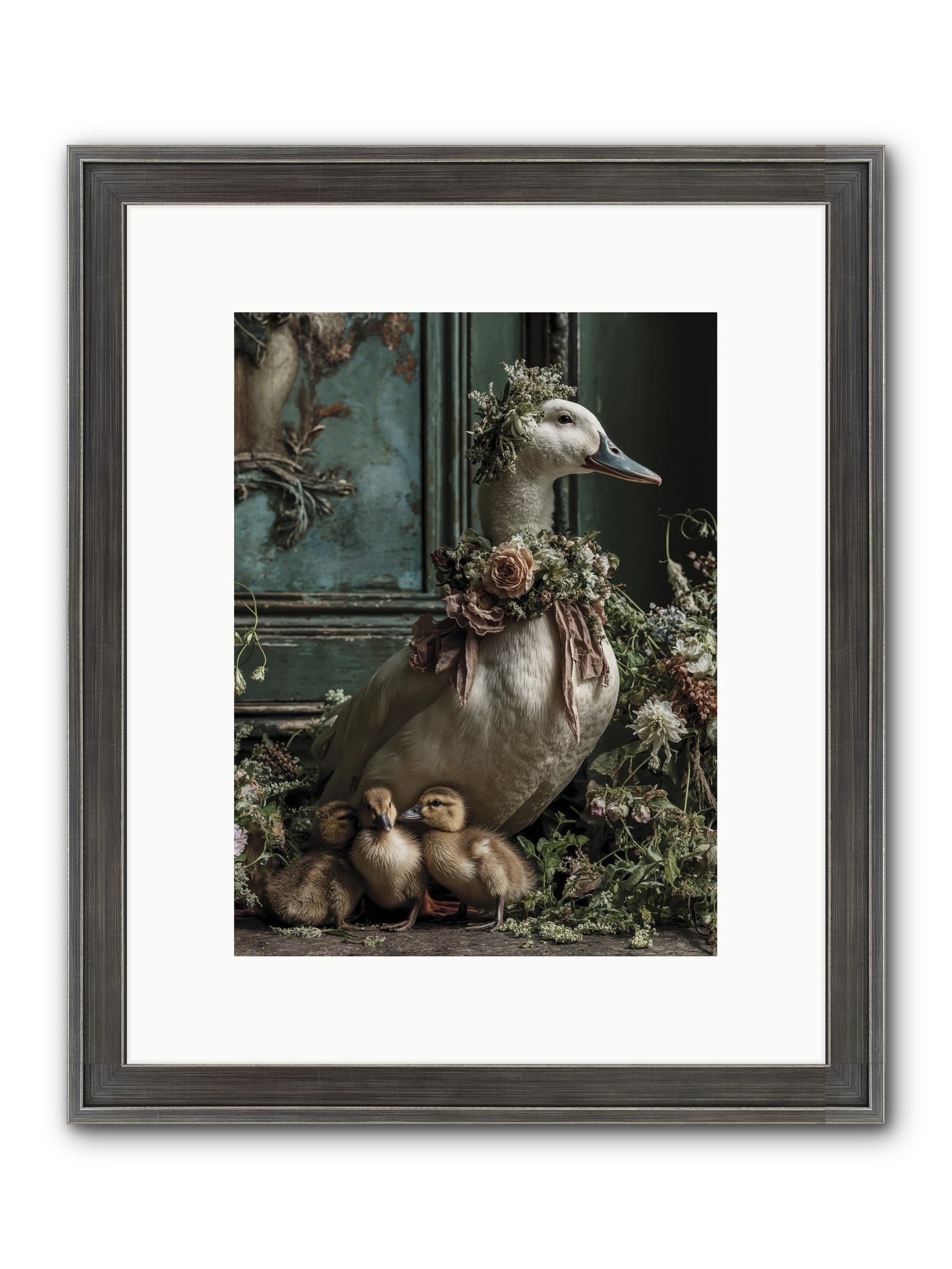 Blanche Framed Print - Slimwoods Black/Silver 9x12