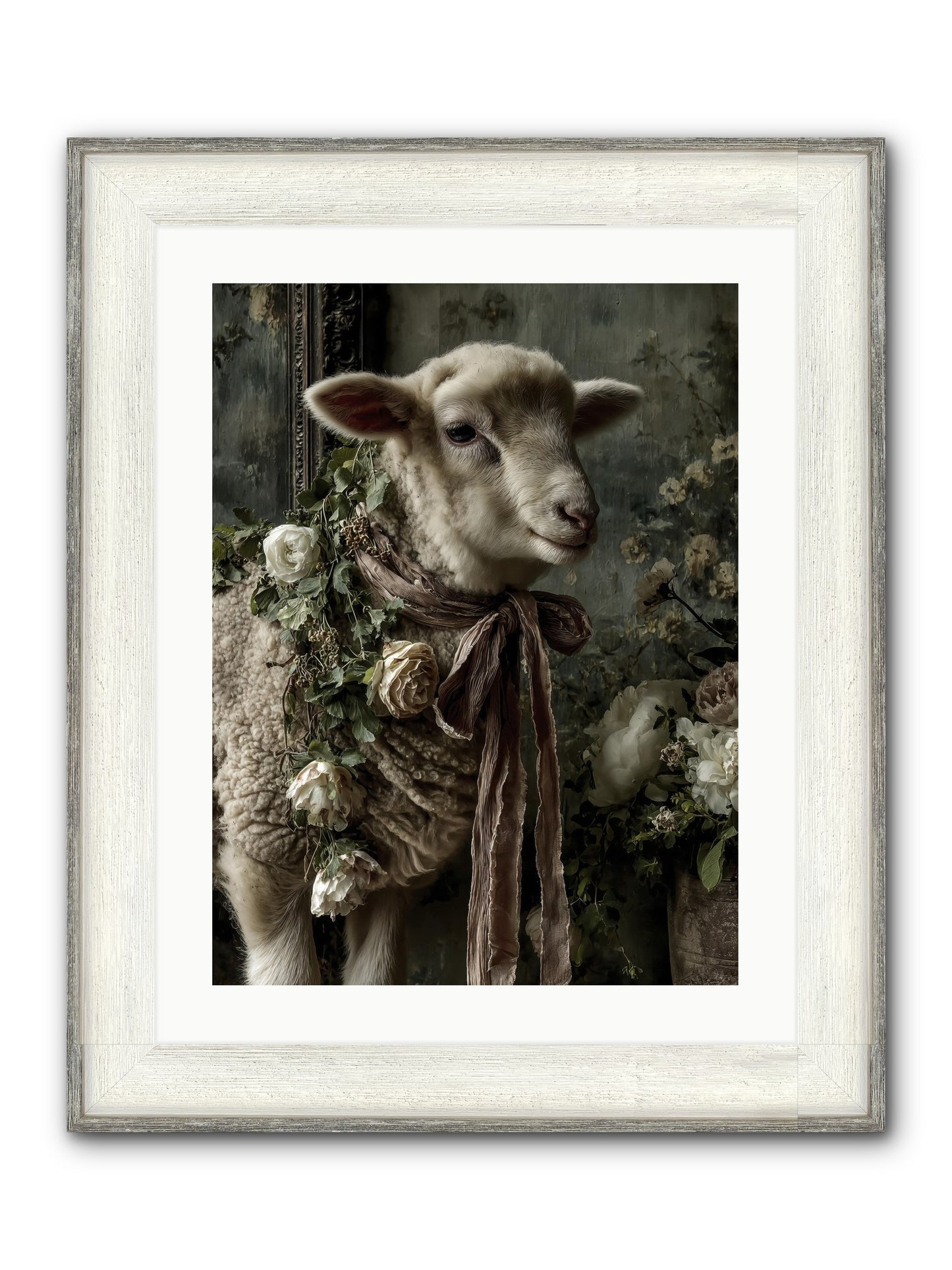 Blanchefleur Framed Print - Driftwood White 18x24