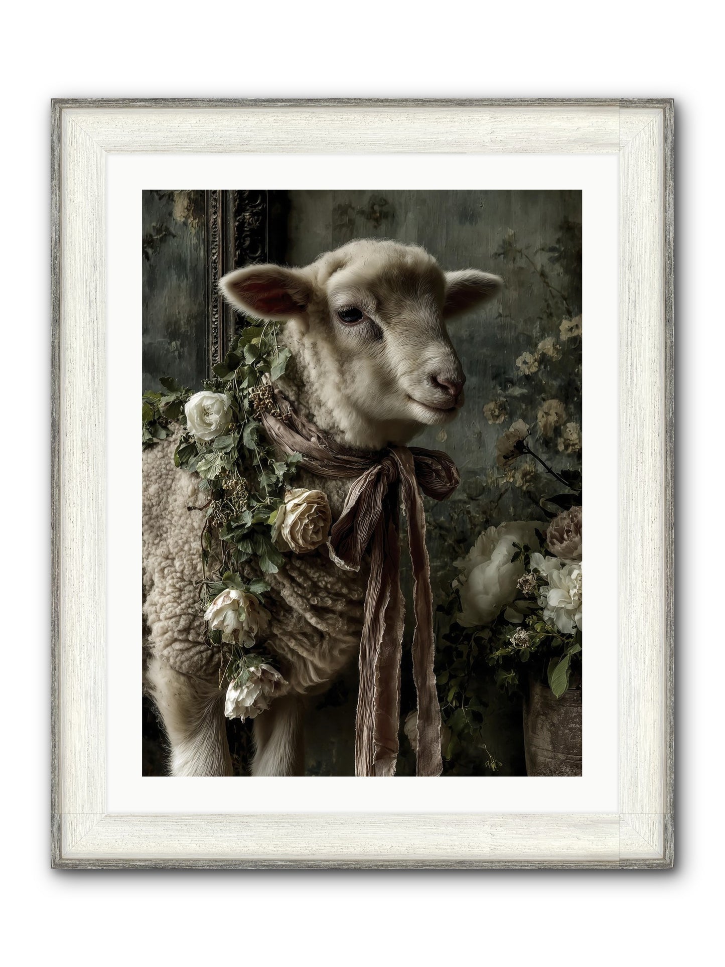 Blanchefleur Framed Print - Driftwood White 24x32
