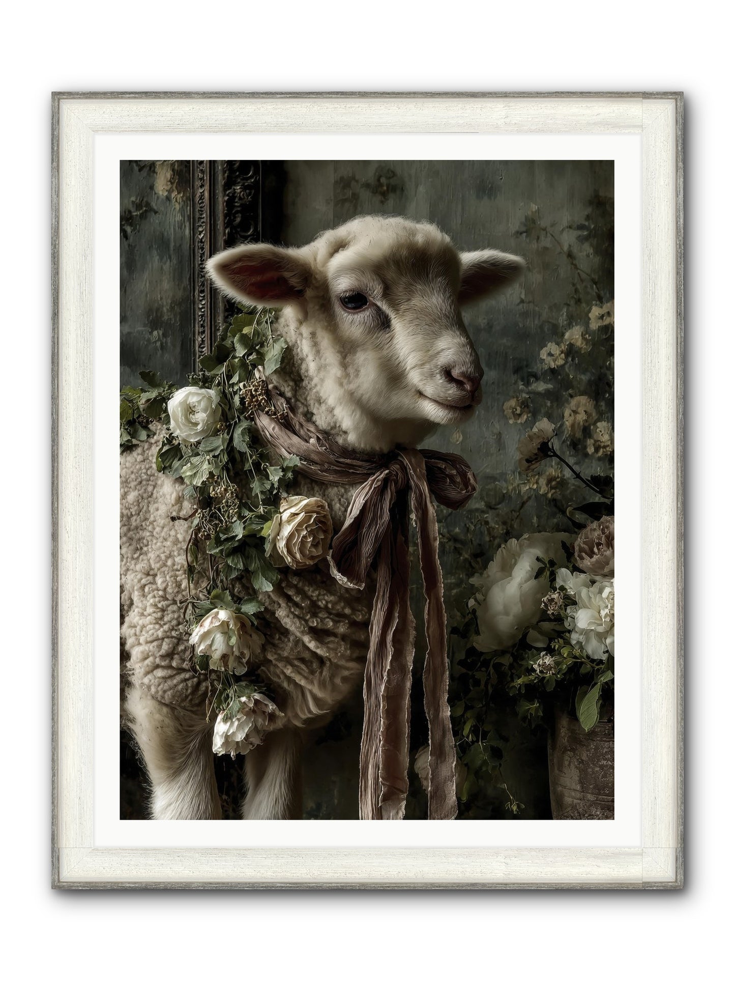 Blanchefleur Framed Print - Driftwood White 36x48