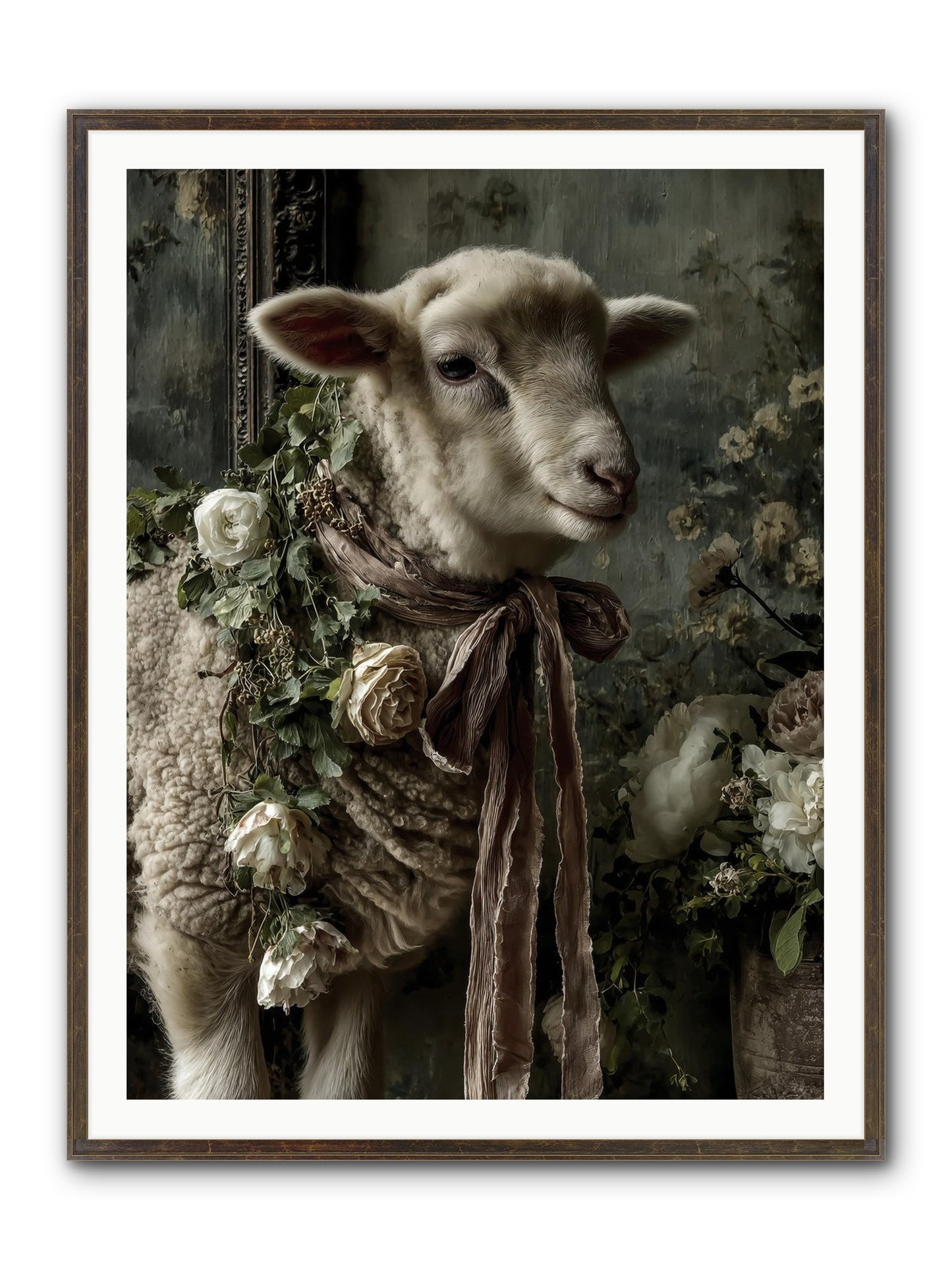 Blanchefleur Framed Print - Slimwoods Black/Gold 36x48