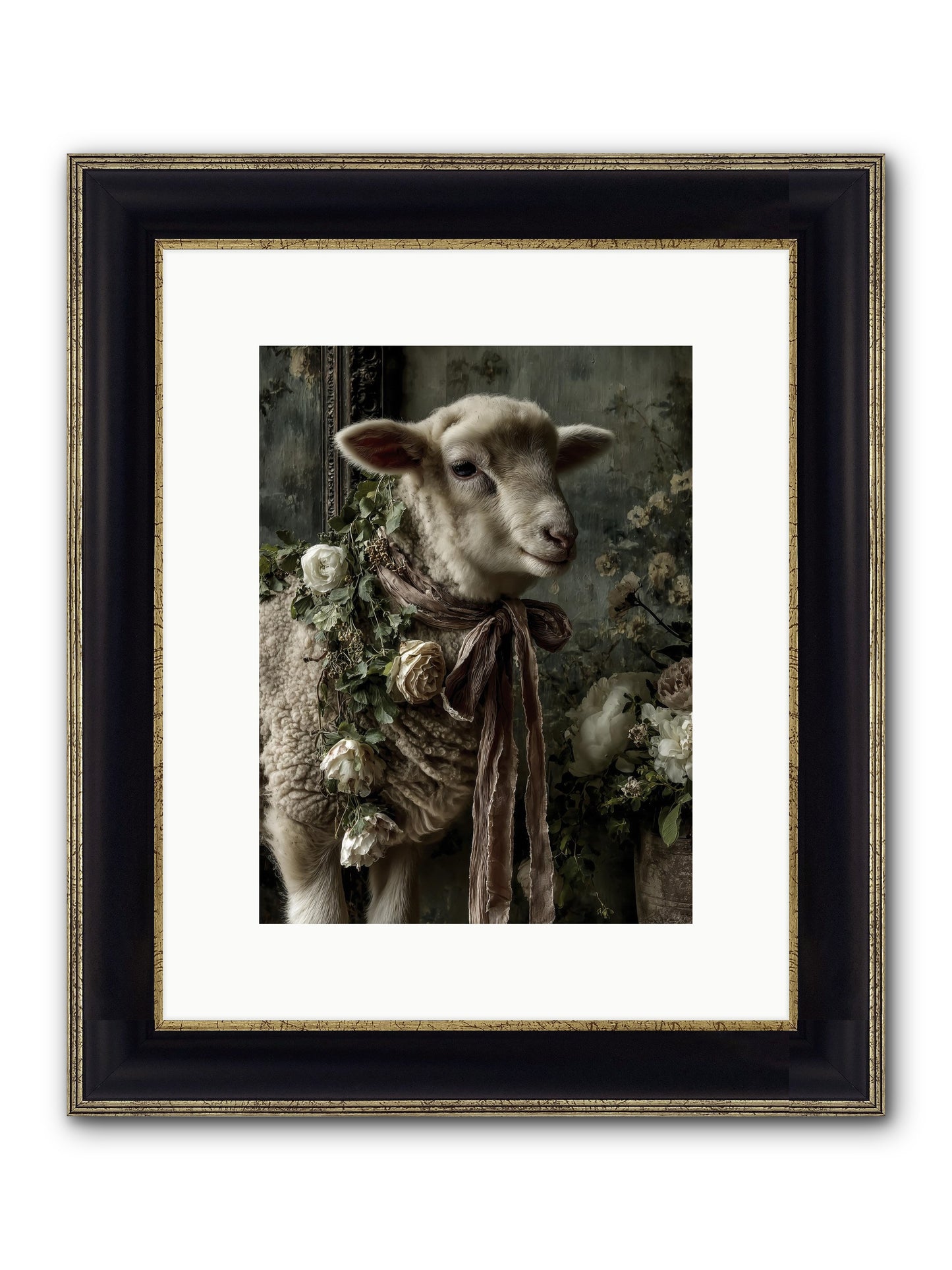Blanchefleur Framed Print - Black & Gold 9x12