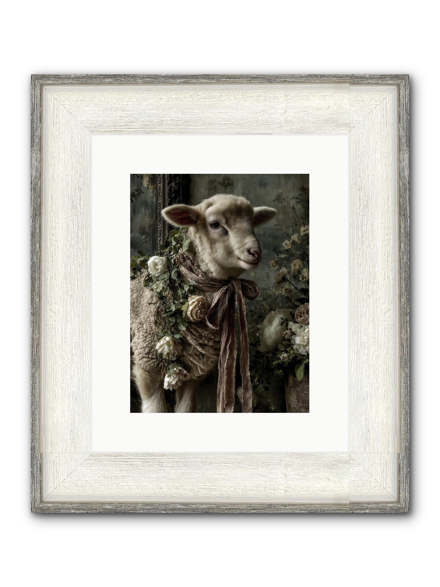 Blanchefleur Framed Print - Driftwood White 9x12