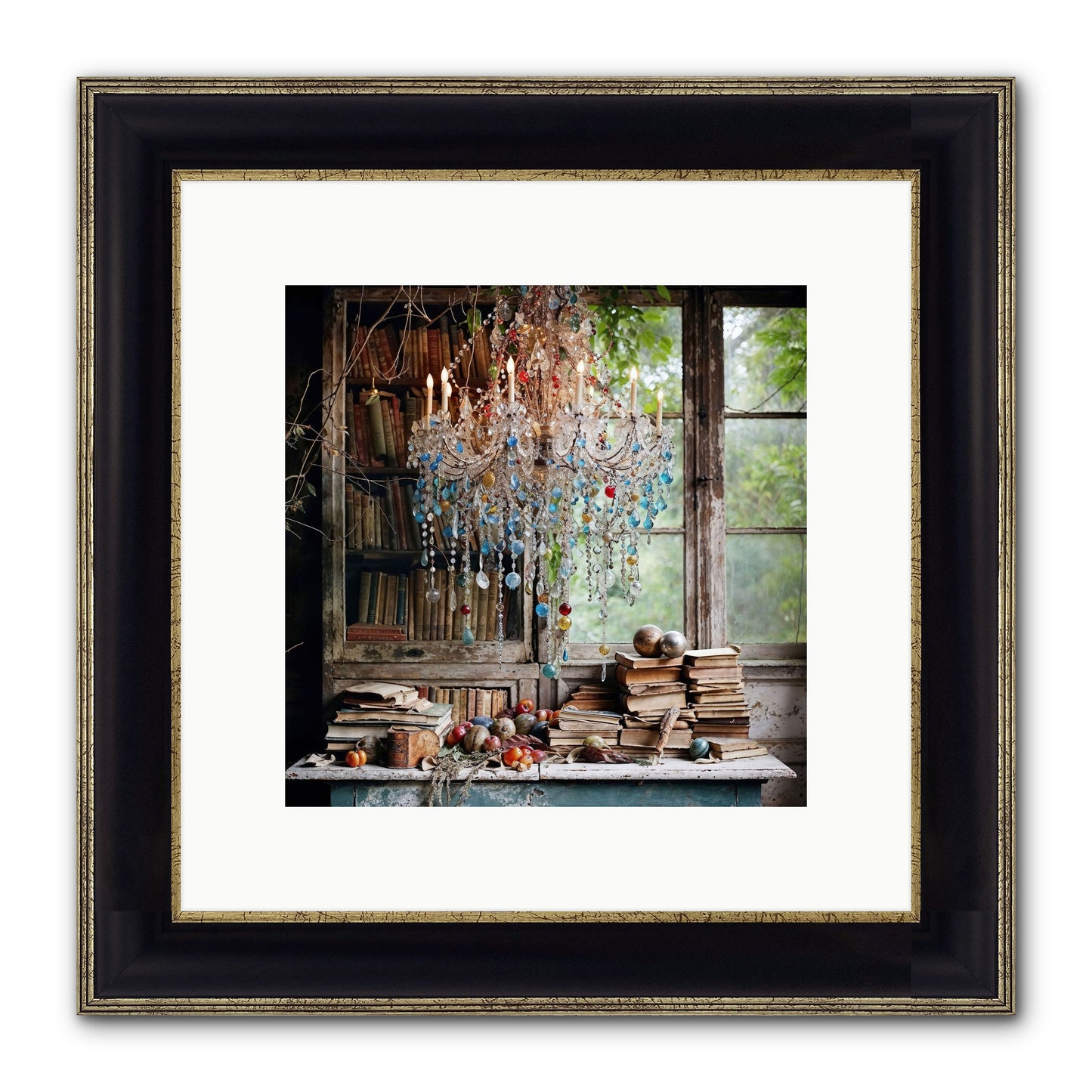 Blessings Find Me Framed Print - Black & Gold 10x10