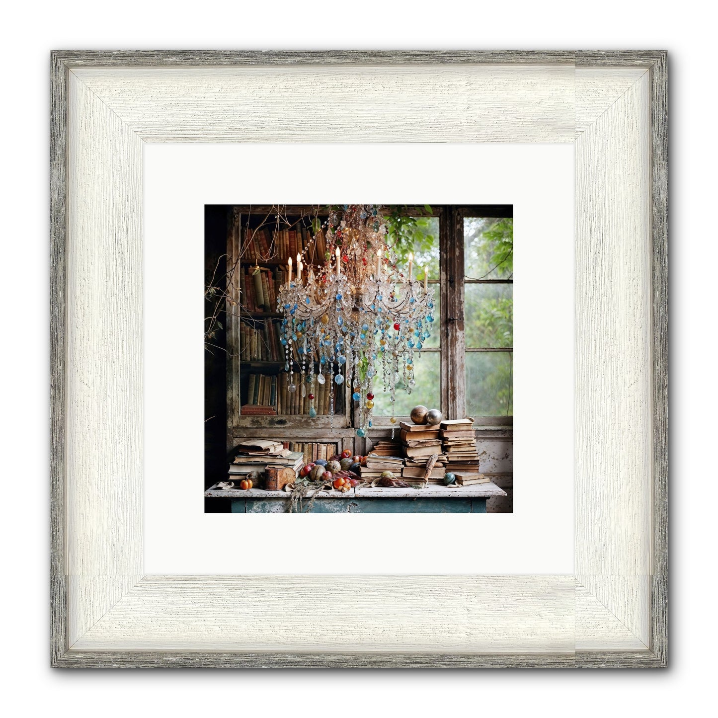 Blessings Find Me Framed Print - Driftwood White 10x10