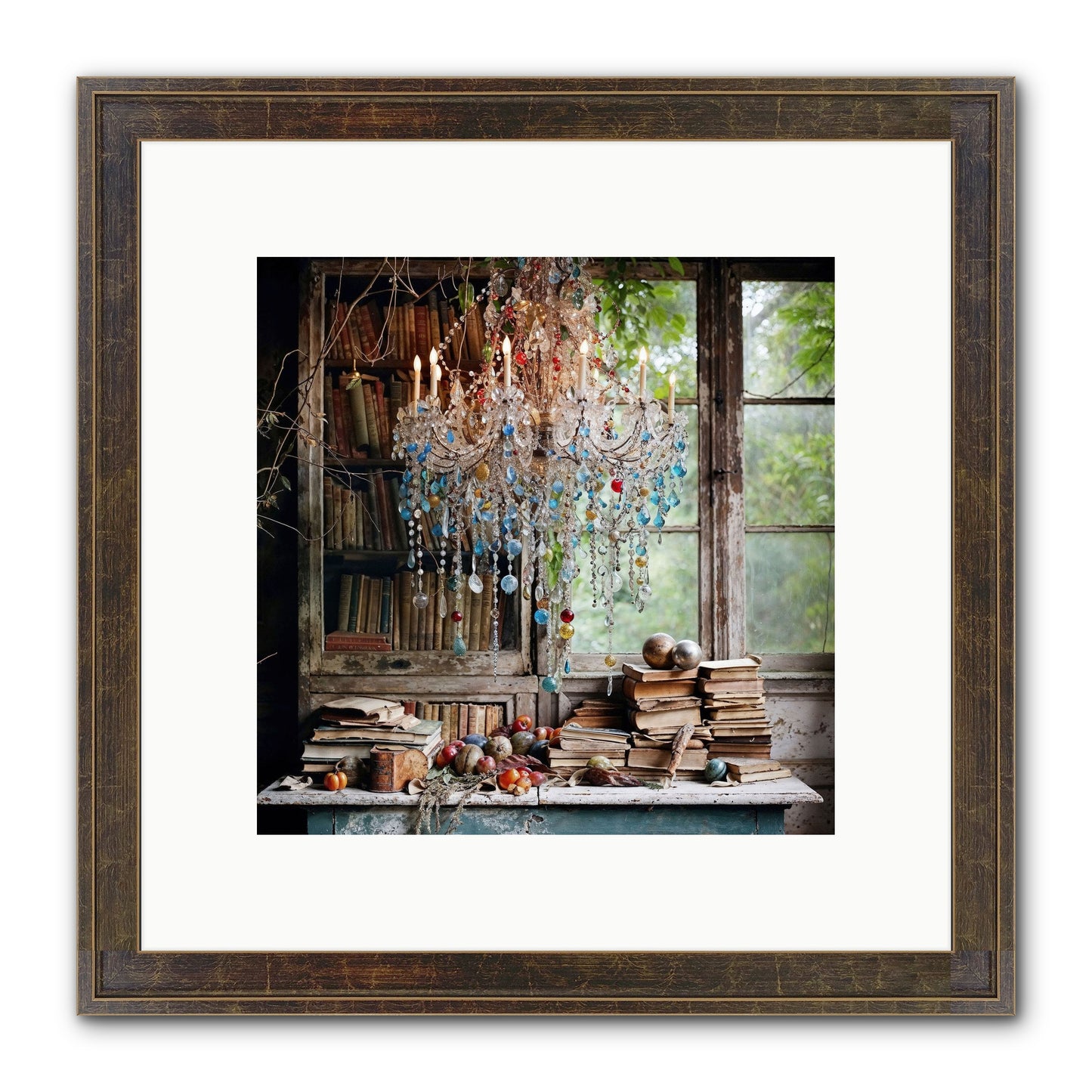 Blessings Find Me Framed Print - Slimwoods Black/Gold 10x10