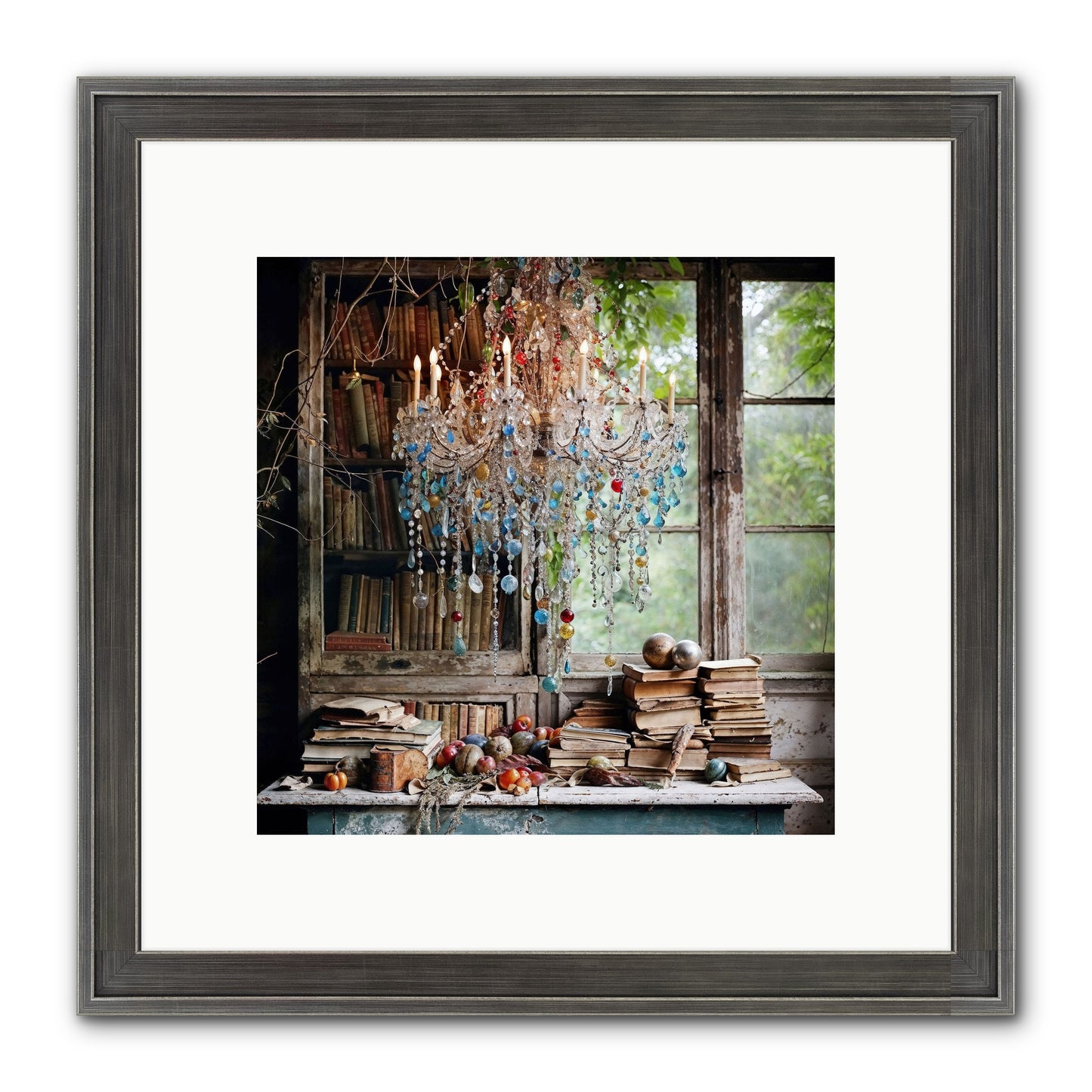 Blessings Find Me Framed Print - Slimwoods Black/Silver 10x10
