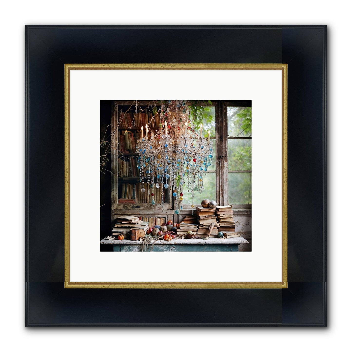 Blessings Find Me Framed Print - Wide Black w/Gold 10x10